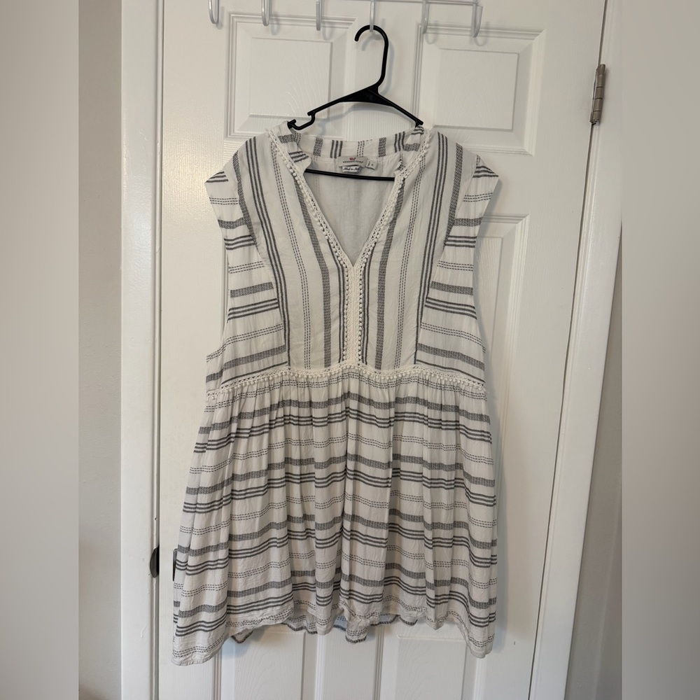 Vineyard Vines Striped Sleeveless Midi Dress